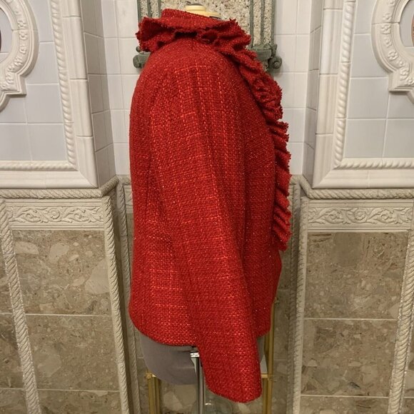 Cartise. Size 14. NWOT. $240. Textured Metallic Lined Open Front Jacket. DD - Picture 3 of 4